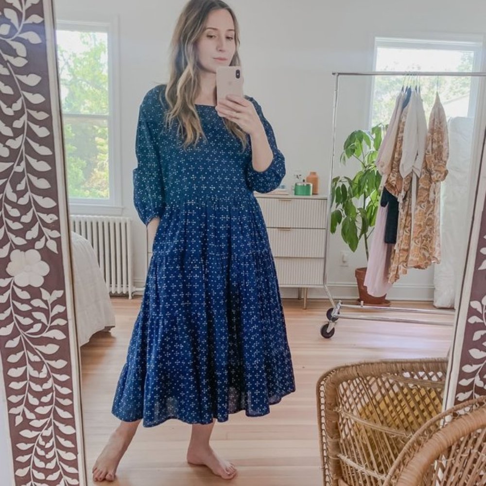 Voloshin Amer Vintage Fabric Tiered Dr